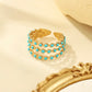 Anillo ajustable azul mod2- acero inoxidable