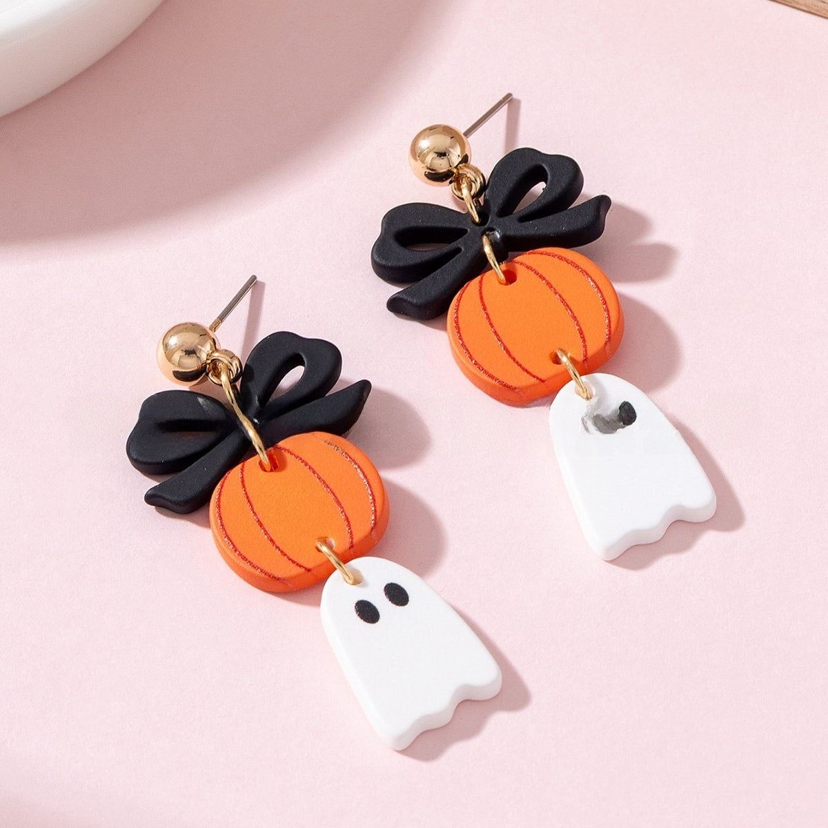 Aretes Halloween lazo negro