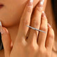 Anillo ajustable plateado - acero inoxidable