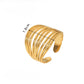 Anillo ajustable dorado - acero inoxidable