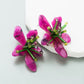 Aretes de flores moradas