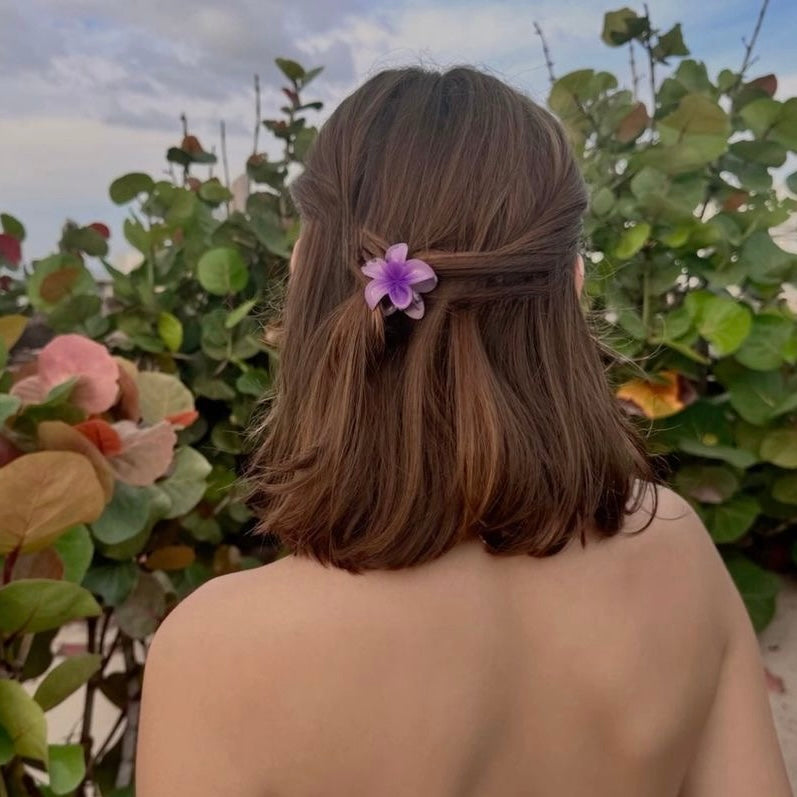 Pinza mini de cabello- flor morada