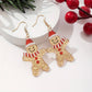 Aretes galleta navideña