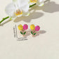 Aretes tulipanes - acero inoxidable