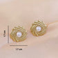 Aretes cruzados con perlita  - acero inoxidable