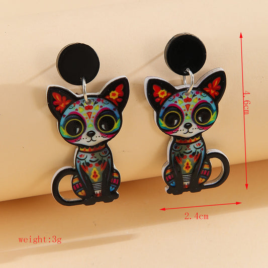 Aretes gatito (día de muertos)