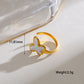 Anillo ajustable mariposa - acero inoxidable