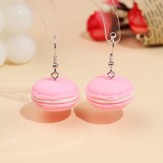 Aretes macarrones - rosas