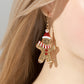Aretes galleta navideña