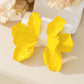 Aretes abanicos amarillos