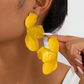 Aretes abanicos amarillos