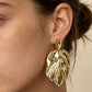Aretes largos de hoja