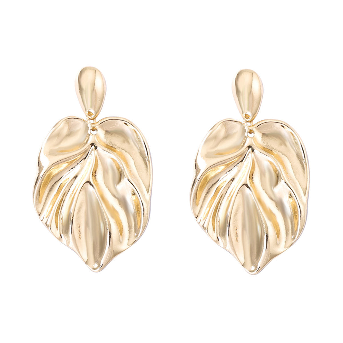 Aretes largos de hoja