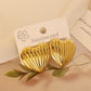 Aretes corazones con líneas  - acero inoxidable