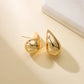 Aretes de gota - dorados acero inoxidable