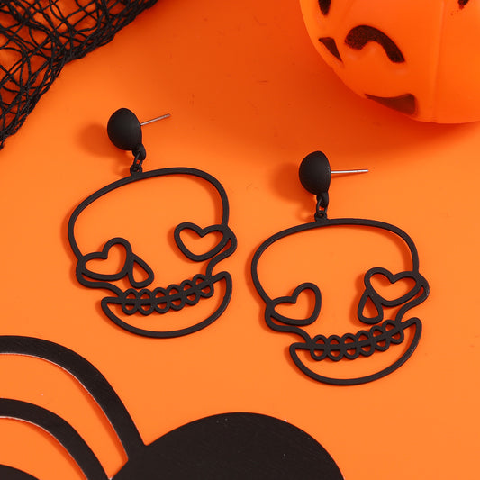 Aretes calaveras negras