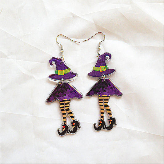 Aretes brujitas moradas
