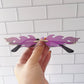 Lentes de flama color morado