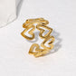 Anillo ajustable de corazones - Acero inoxidable