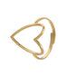 Anillo ajustable de corazón / Acero inoxidable